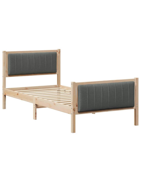 Struttura del Letto marrone e grigio scuro 90 x 190 cm