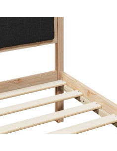 Struttura del Letto con testiera Marrone e nero 90 x 190 cm 2