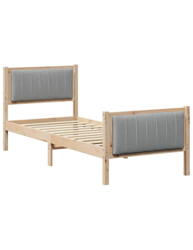 Struttura del Letto Marrone e grigio chiaro 75 x 190 cm