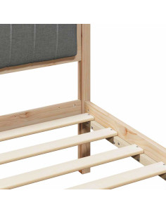 Struttura del Letto marrone e grigio scuro 75 x 190 cm 2