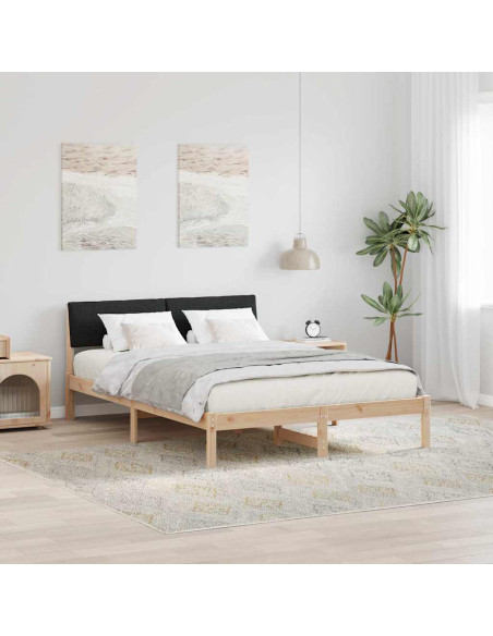 Struttura del Letto con testiera Marrone e nero 160 x 200 cm