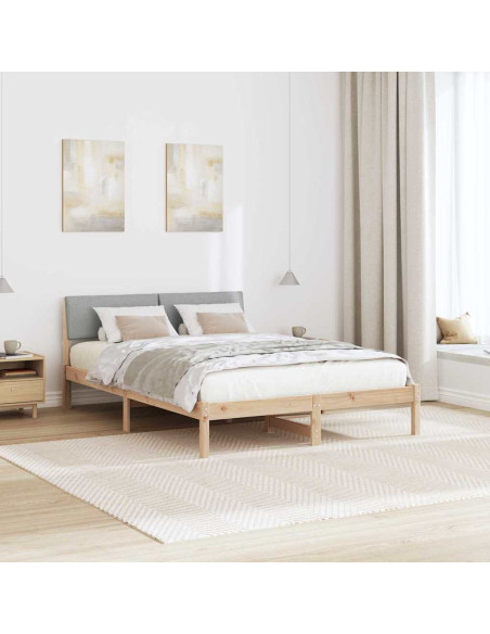 Struttura del Letto Marrone e grigio chiaro 150 x 200 cm