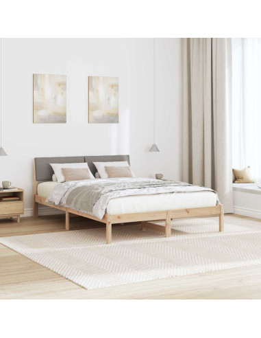 Struttura del Letto con testiera Marrone e taupe 150 x 200 cm