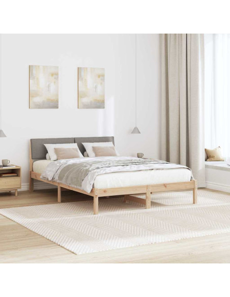 Struttura del Letto con testiera Marrone e taupe 150 x 200 cm