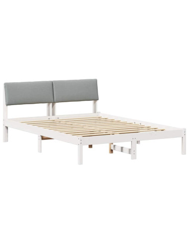 Struttura del Letto Bianco e grigio chiaro 150 x 200 cm