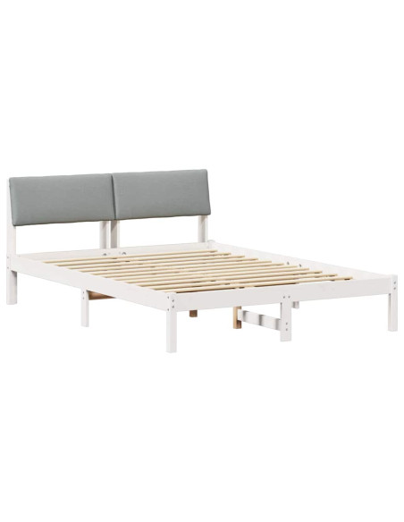 Struttura del Letto Bianco e grigio chiaro 150 x 200 cm