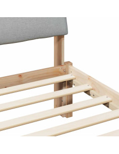 Struttura del Letto Marrone e grigio chiaro 140 x 200 cm 2