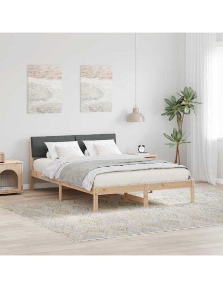 Struttura del Letto marrone e grigio scuro 140 x 200 cm