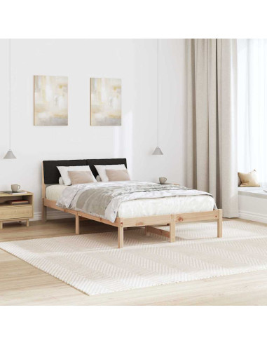 Struttura del Letto con testiera Marrone e nero 120 x 200 cm