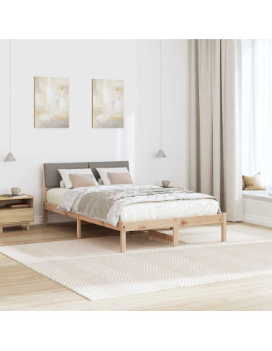 Struttura del Letto con testiera Marrone e taupe 120 x 200 cm