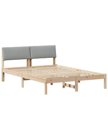 Struttura del Letto Marrone e grigio chiaro 140 x 190 cm