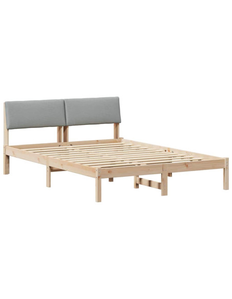 Struttura del Letto Marrone e grigio chiaro 135 x 190 cm