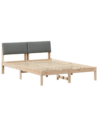 Struttura del Letto marrone e grigio scuro 135 x 190 cm