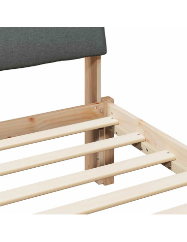 Struttura del Letto marrone e grigio scuro 120 x 190 cm