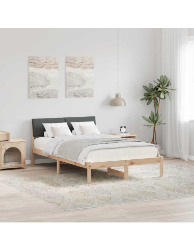 Struttura del Letto marrone e grigio scuro 120 x 190 cm