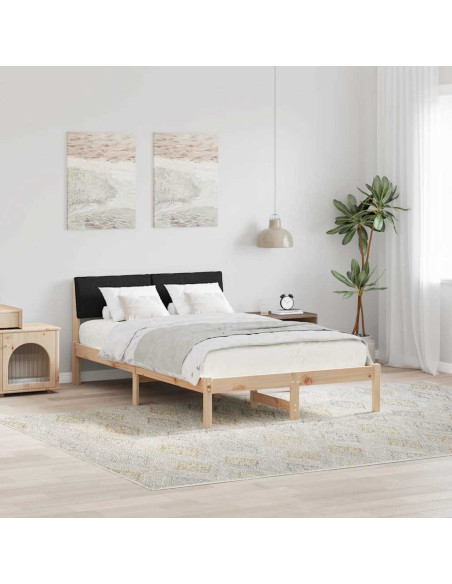 Struttura del Letto con testiera Marrone e nero 120 x 190 cm