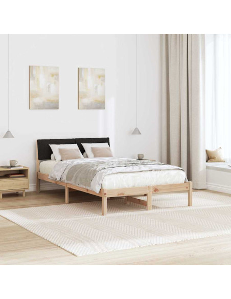 Struttura del Letto con testiera Marrone e nero 120 x 190 cm