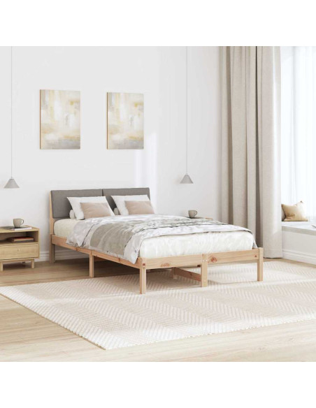 Struttura del Letto con testiera Marrone e taupe 120 x 190 cm