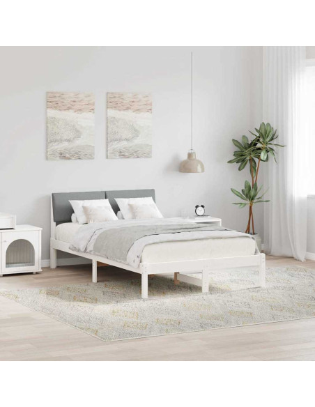 Struttura del Letto Bianco e grigio chiaro 120 x 190 cm