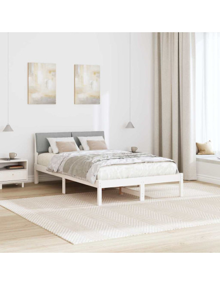 Struttura del Letto Bianco e grigio chiaro 120 x 190 cm