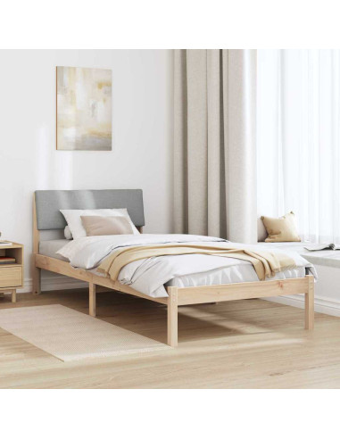 Struttura del Letto Marrone e grigio chiaro 100 x 200 cm