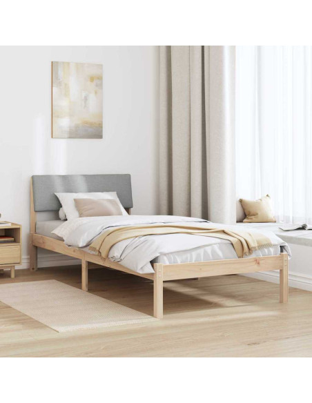 Struttura del Letto Marrone e grigio chiaro 100 x 200 cm