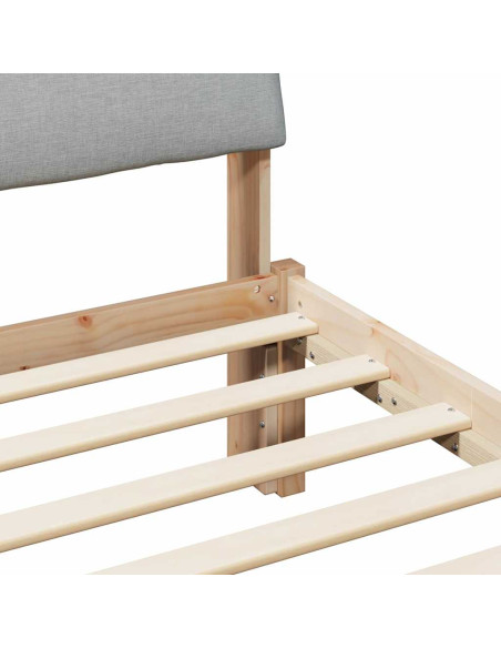 Struttura del Letto Marrone e grigio chiaro 90 x 200 cm