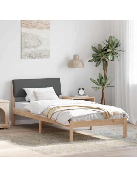 Struttura del Letto marrone e grigio scuro 90 x 200 cm