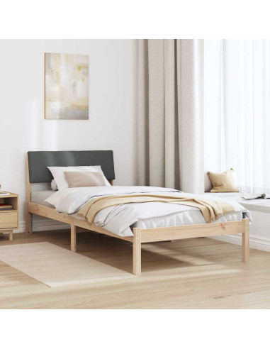 Struttura del Letto marrone e grigio scuro 90 x 200 cm