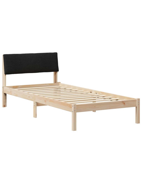 Struttura del Letto con testiera Marrone e nero 90 x 200 cm