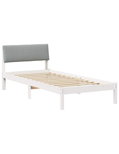 Struttura del Letto Bianco e grigio chiaro 90 x 200 cm