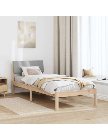 Struttura del Letto Marrone e grigio chiaro 80 x 200 cm