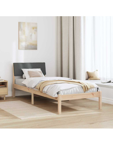 Struttura del Letto marrone e grigio scuro 80 x 200 cm