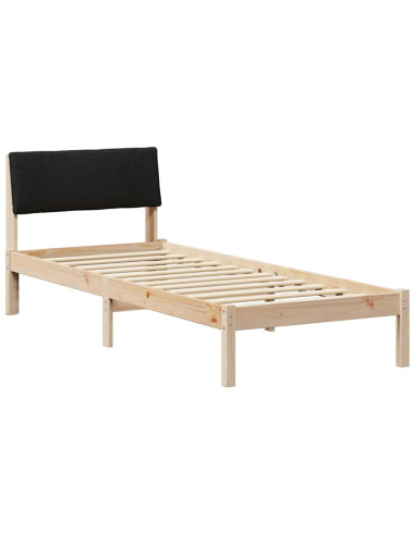 Struttura del Letto con testiera Marrone e nero 80 x 200 cm