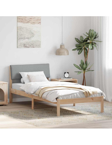 Struttura del Letto Marrone e grigio chiaro 90 x 190 cm