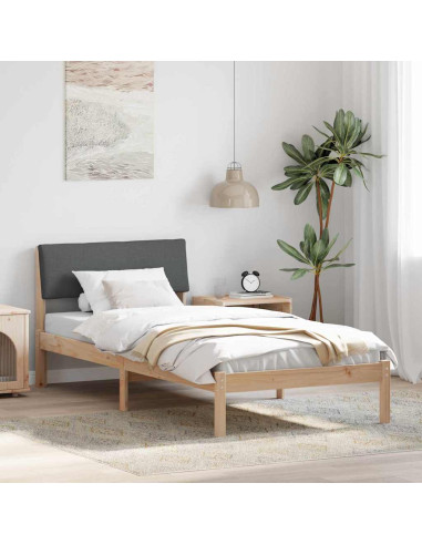 Struttura del Letto marrone e grigio scuro 90 x 190 cm