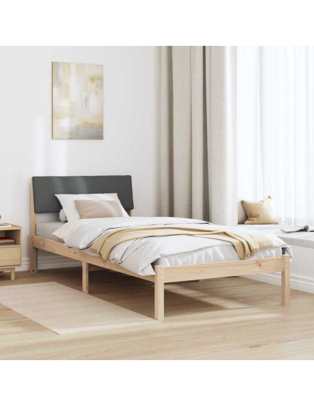 Struttura del Letto marrone e grigio scuro 90 x 190 cm