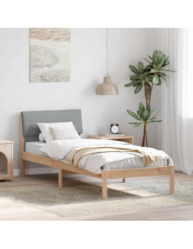 Struttura del Letto Marrone e grigio chiaro 75 x 190 cm