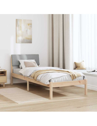 Struttura del Letto Marrone e grigio chiaro 75 x 190 cm