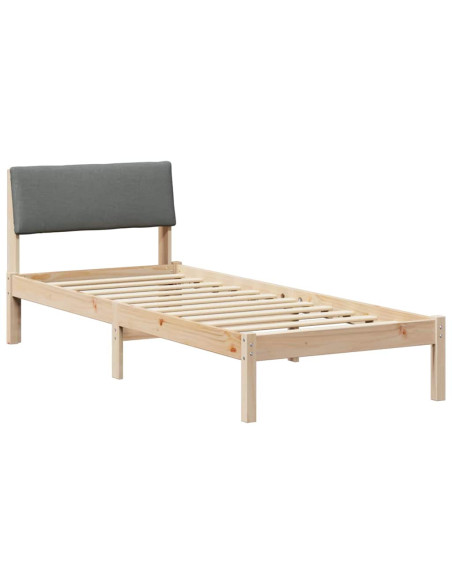 Struttura del Letto marrone e grigio scuro 75 x 190 cm