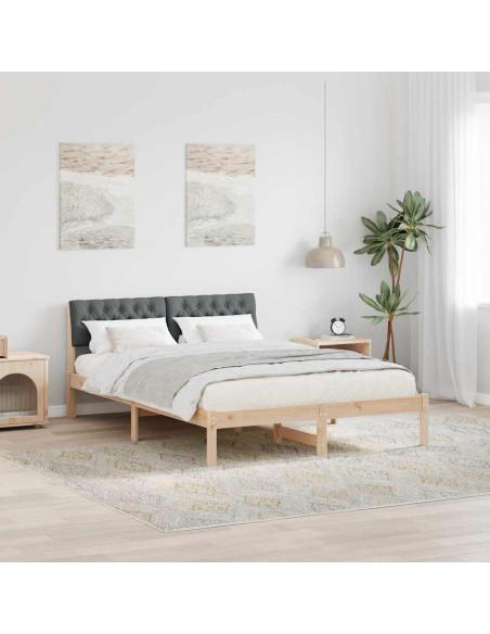 Struttura del Letto marrone e grigio scuro 160 x 200 cm