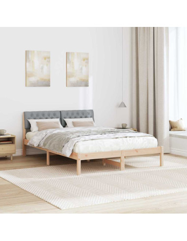 Struttura del Letto Marrone e grigio chiaro 150 x 200 cm