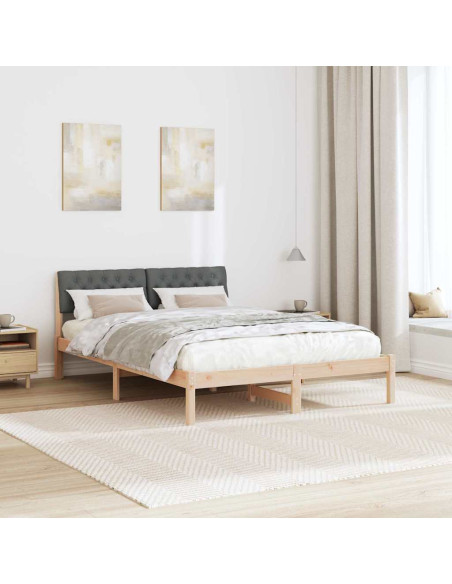 Struttura del Letto marrone e grigio scuro 140 x 200 cm