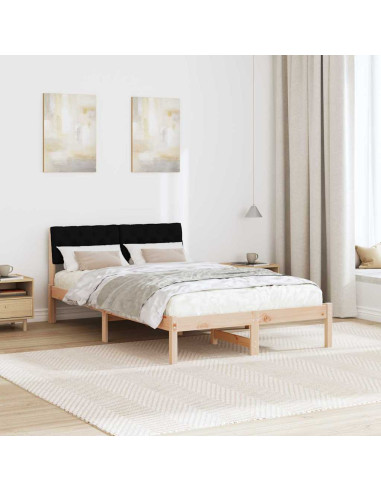 Struttura del Letto con testiera Marrone e nero 120 x 200 cm