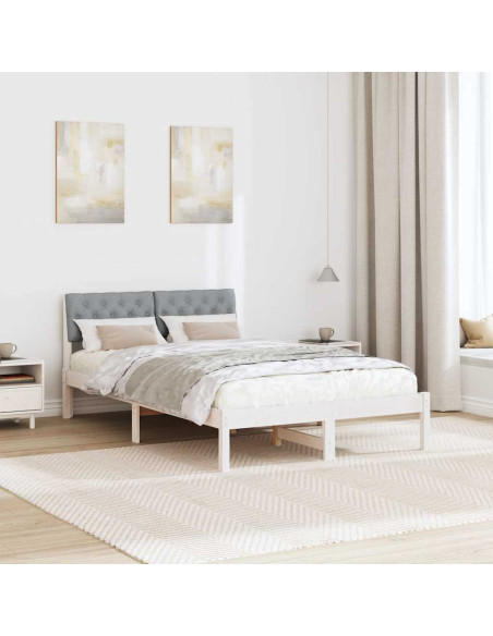 Struttura del Letto Bianco e grigio chiaro 120 x 200 cm