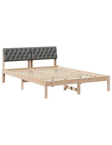 Struttura del Letto marrone e grigio scuro 140 x 190 cm