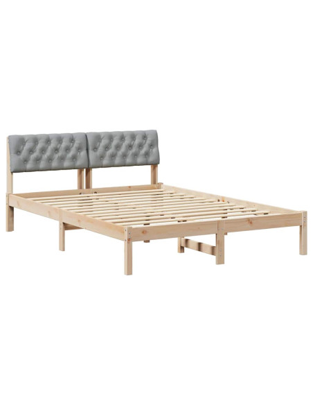 Struttura del Letto Marrone e grigio chiaro 135 x 190 cm