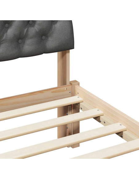 Struttura del Letto marrone e grigio scuro 135 x 190 cm