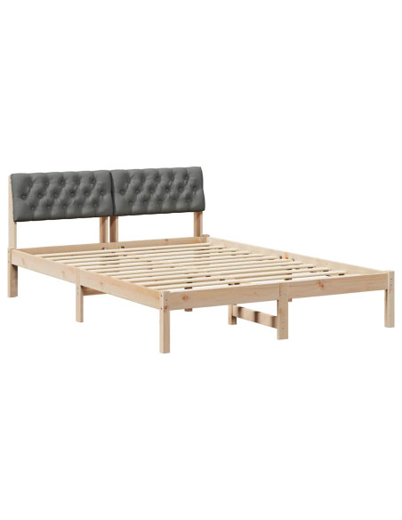 Struttura del Letto marrone e grigio scuro 135 x 190 cm