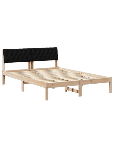 Struttura del Letto con testiera Marrone e nero 135 x 190 cm